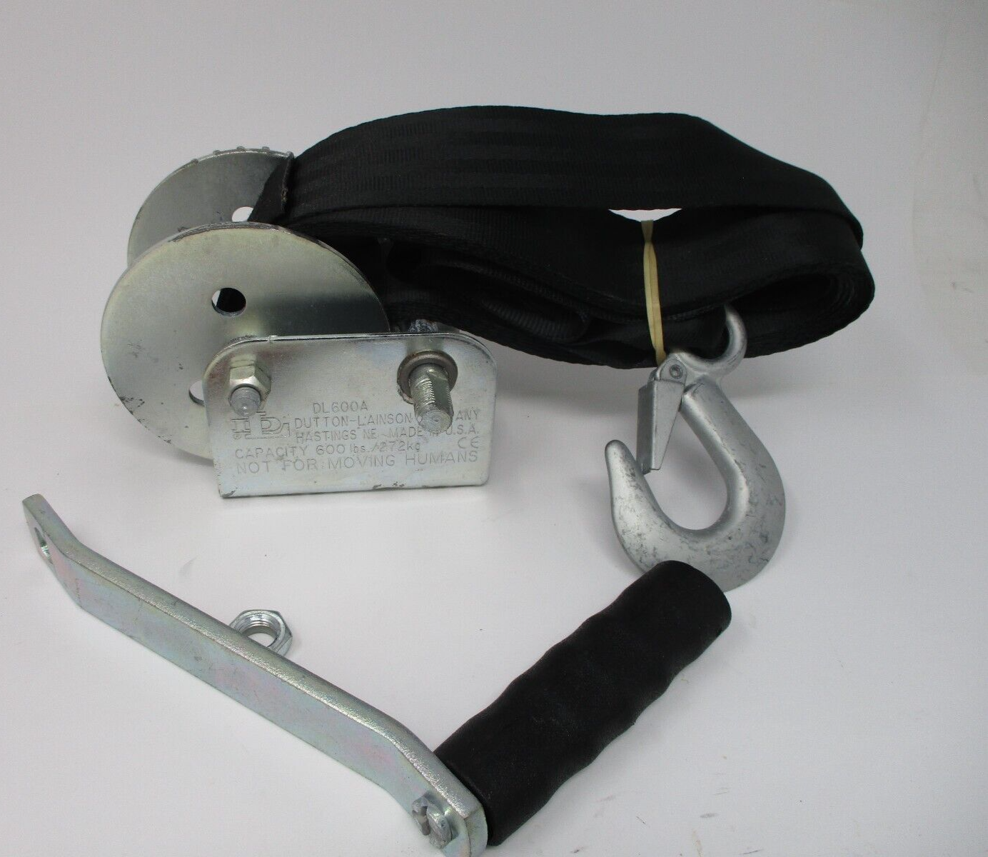 Dutton-Lainson+belt hook DL600A 600lbs Capacity Steel Pulling Hand Winch 5-1/2in