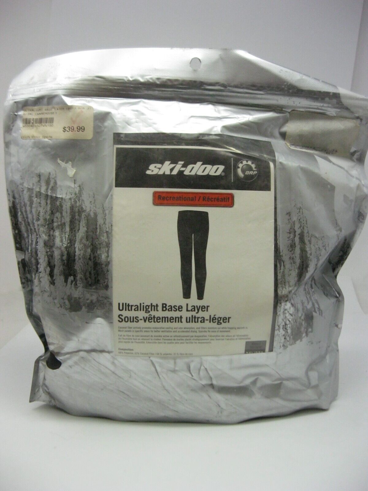 Ski-Doo OEM 3XL Recreational Ultralight Base Layer Bottoms 4535451607