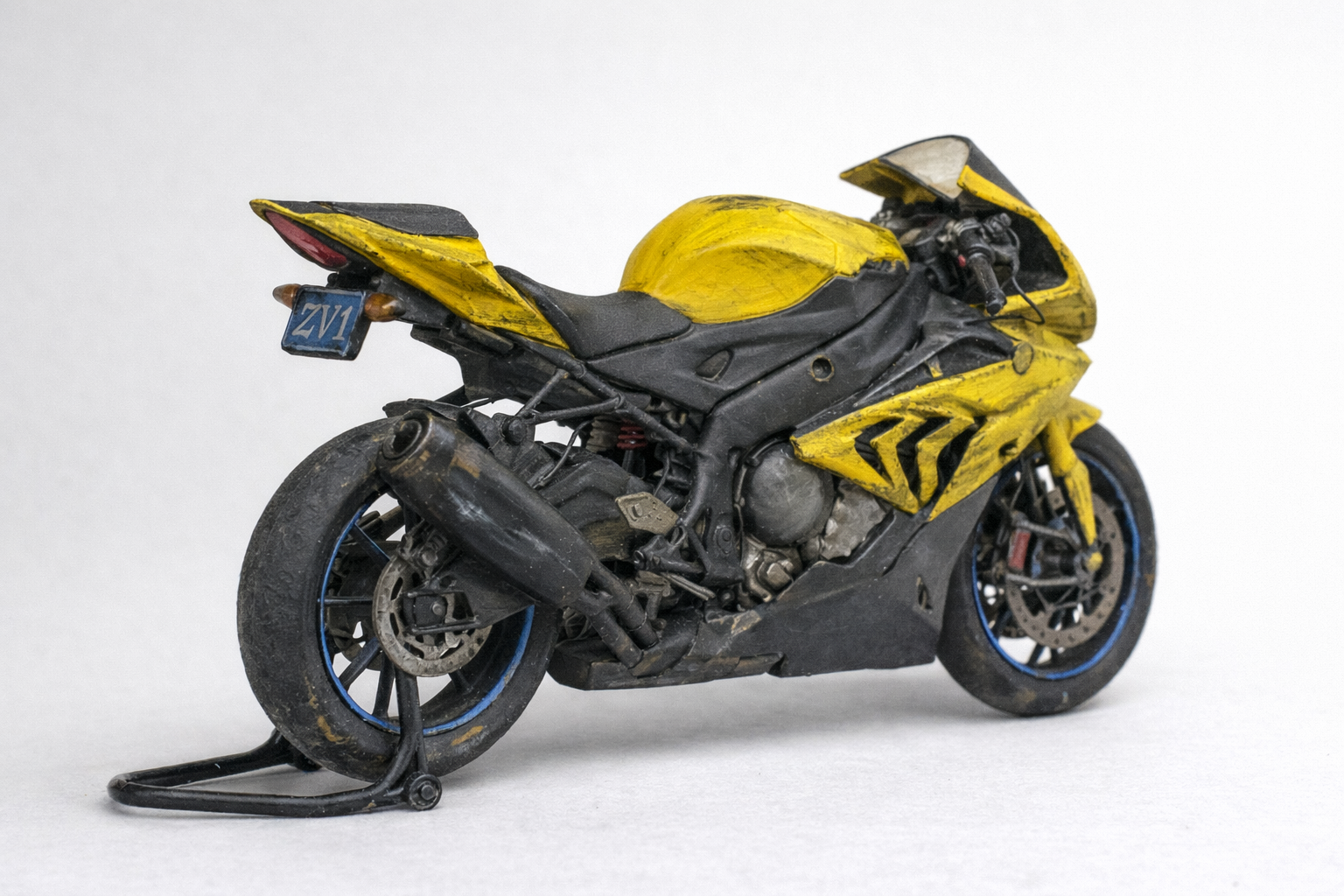 3D Printed & Hand Painted Sport Motorcycle Model