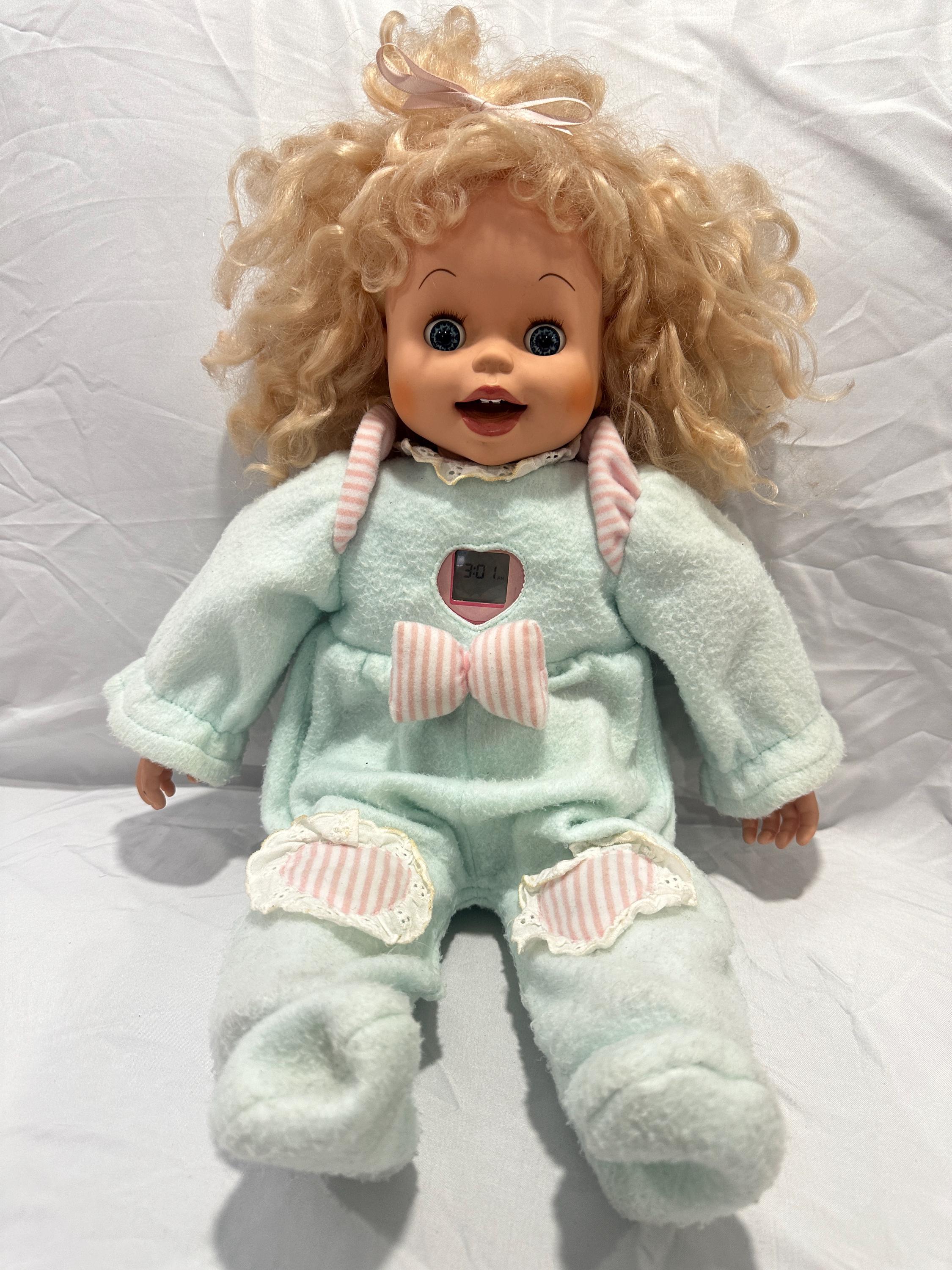 1998 amazing amy interactive doll | working electronic doll | original bedtime outfit | vintage 90s toy