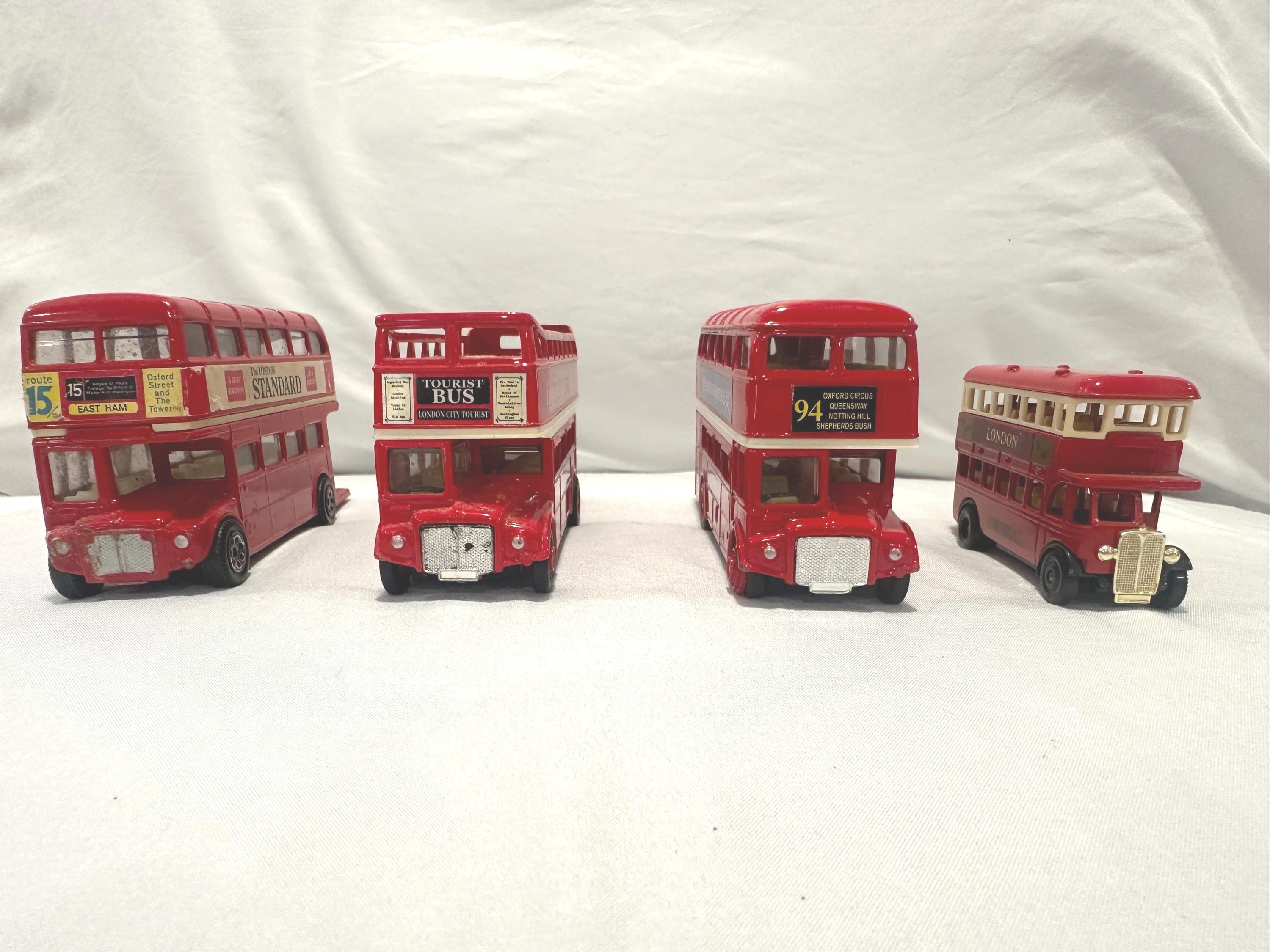 Vintage diecast london double decker bus collection – corgi, welly, lledo