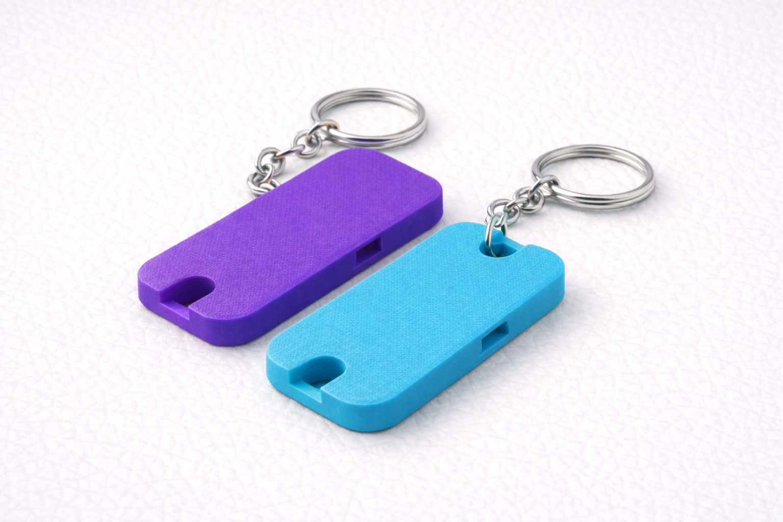 Flat Pocket Whistle Keychain - 20 x 45 x 3mm
