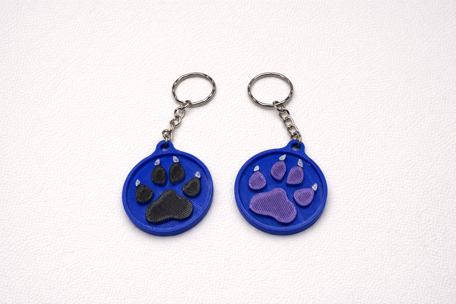 Paw Print Keychain – Custom 3D Printed & Handmade