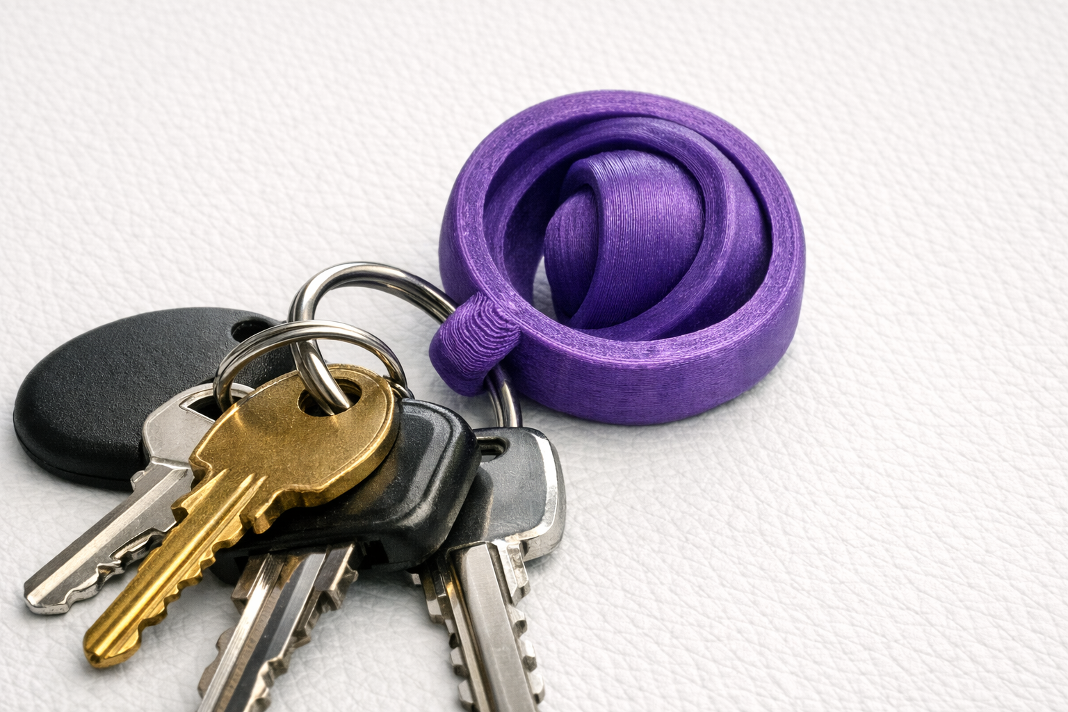 Gyro Ball Keychain – Rotating 3D Printed Fidget Keyring