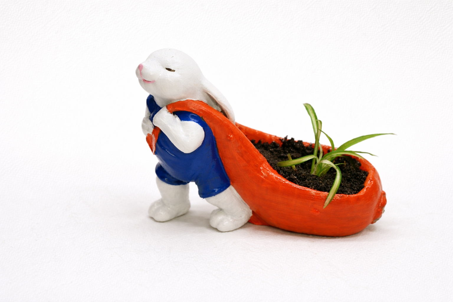 Rabbit Carrot Planter – Handmade 3D Printed Plant Pot