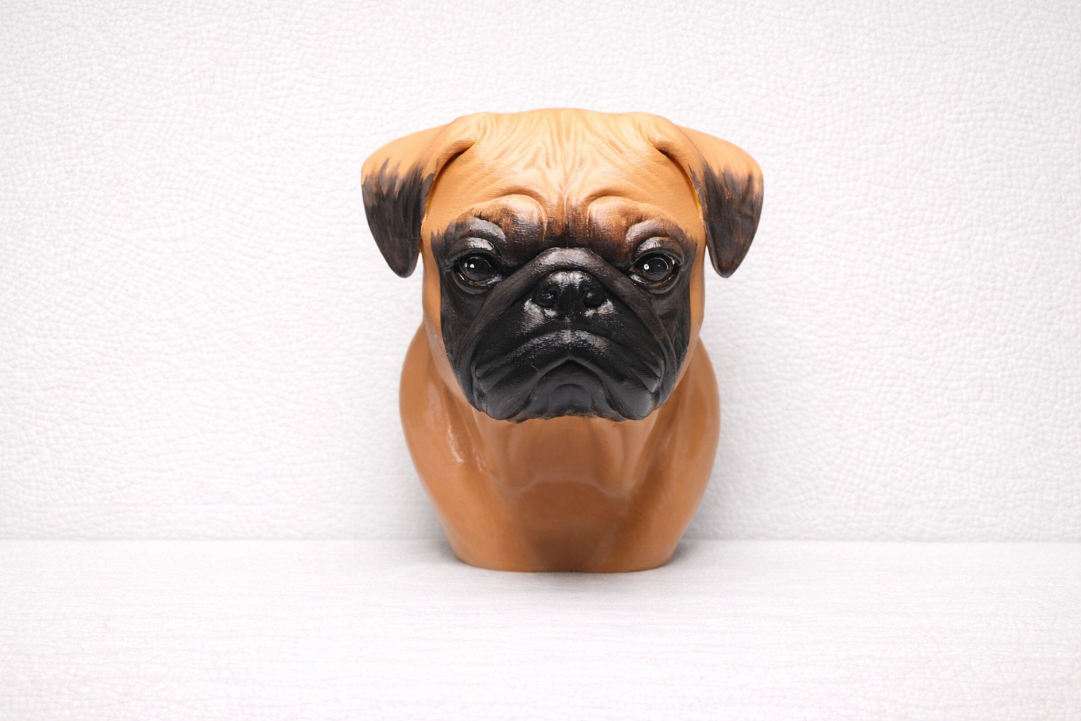 Custom Pug Bust – Personalised Handmade Sculpture - 190 x 180mm