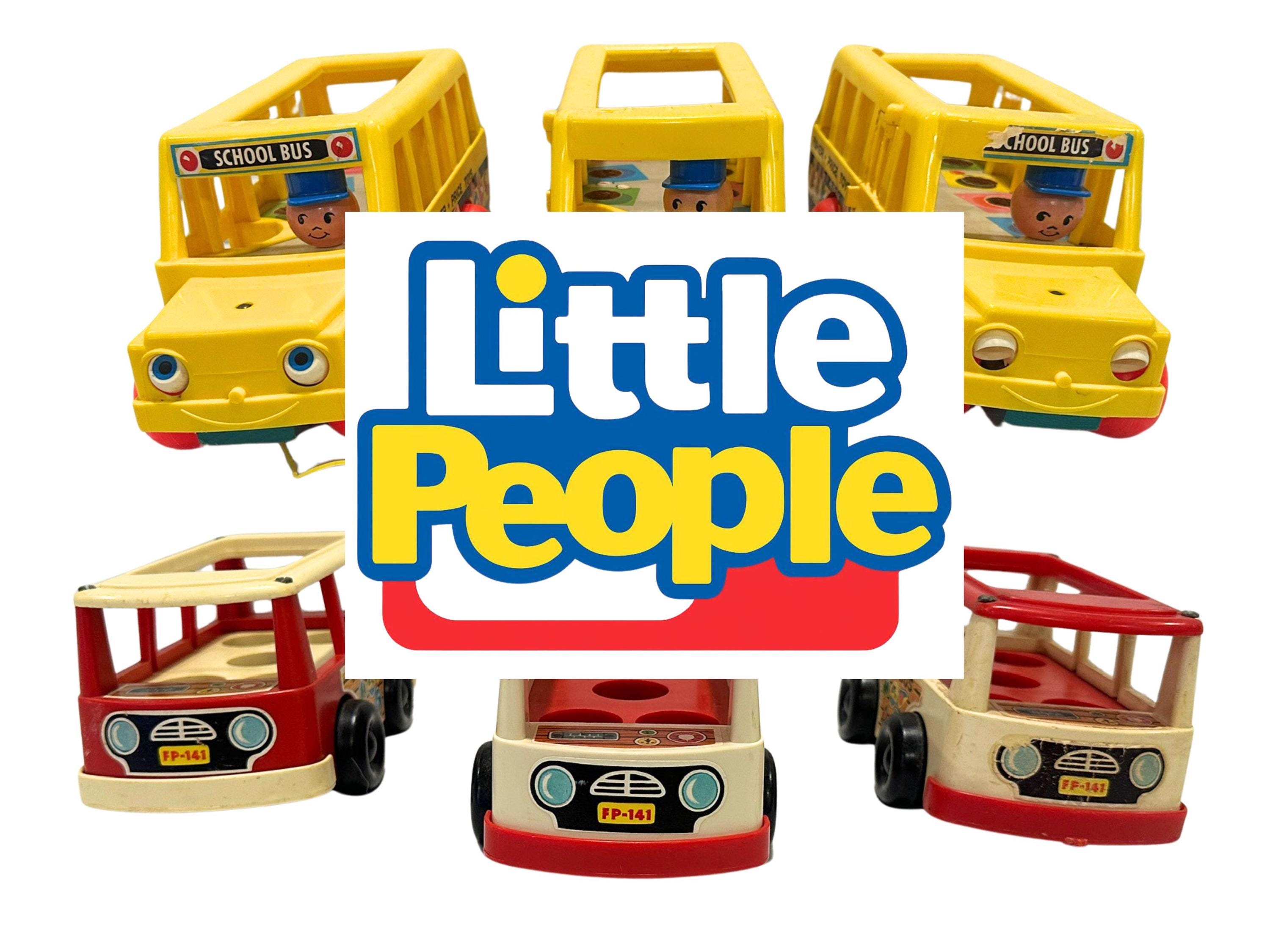 Vintage fisher price school bus toy | choose your bus | little people school bus 192 pull toy | fp-141 mini bus | 60s 70s 80s toy