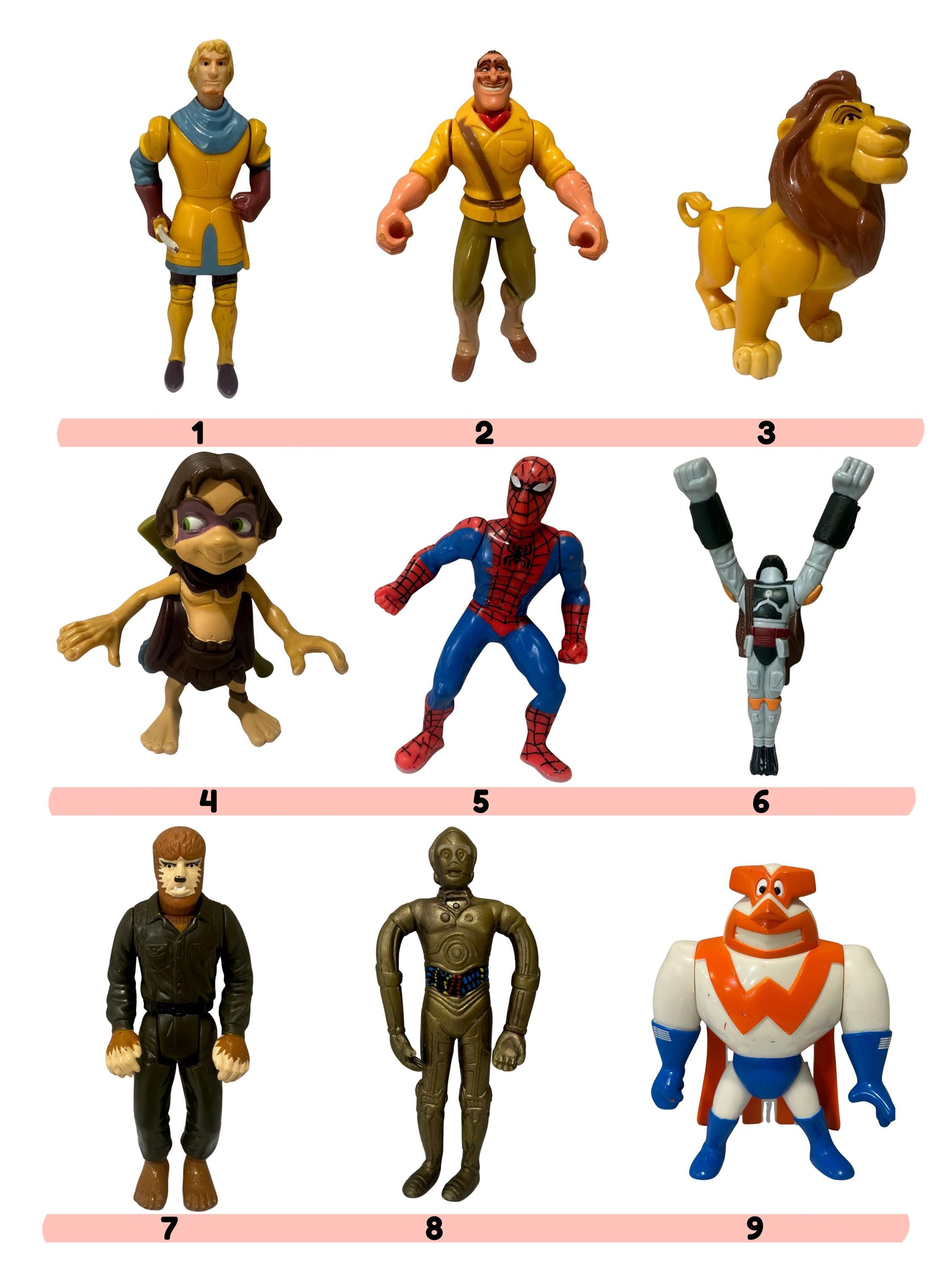 Vintage 90s fast food toys – choose your character | mcdonalds burger king taco bell toys | spider-man boba fett simba apu c-3po