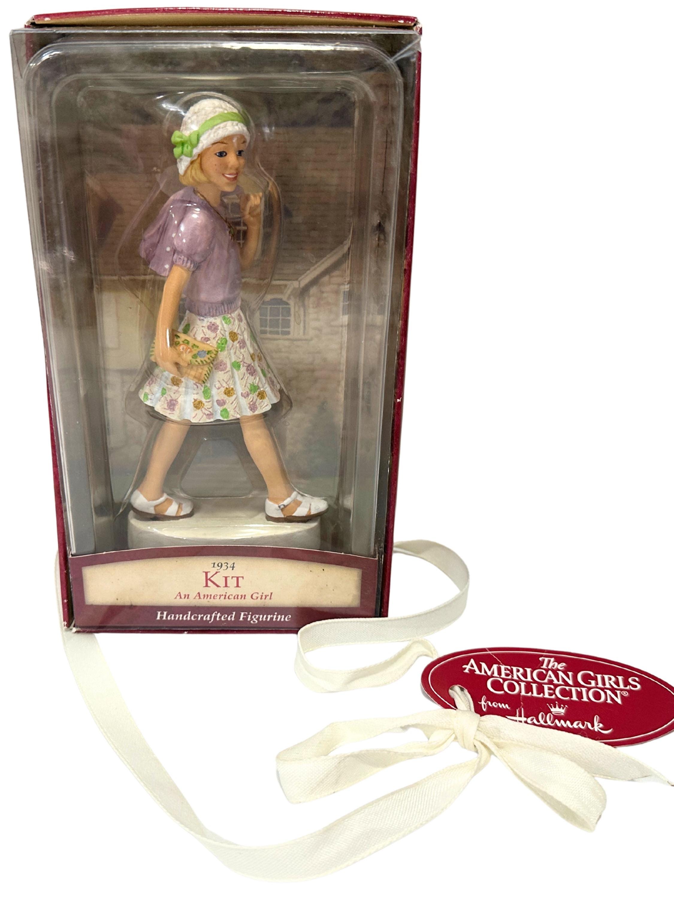 American girl kit kittredge hallmark figurine 1934 – handcrafted collectible – in original box – pleasant company 2002