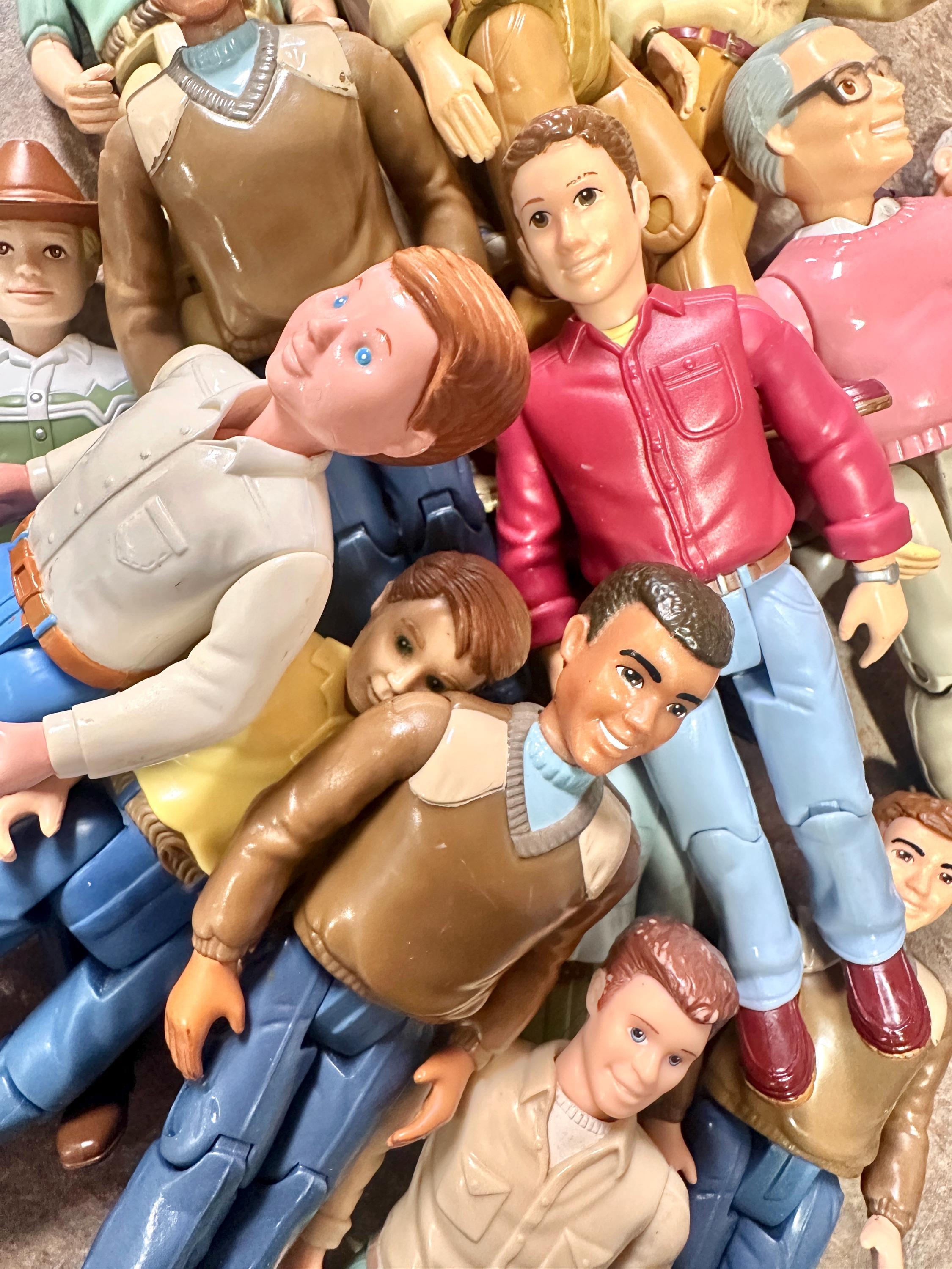 Vtg fisherprice loving family, playskool, little tikes dads grandpas and teens 90s