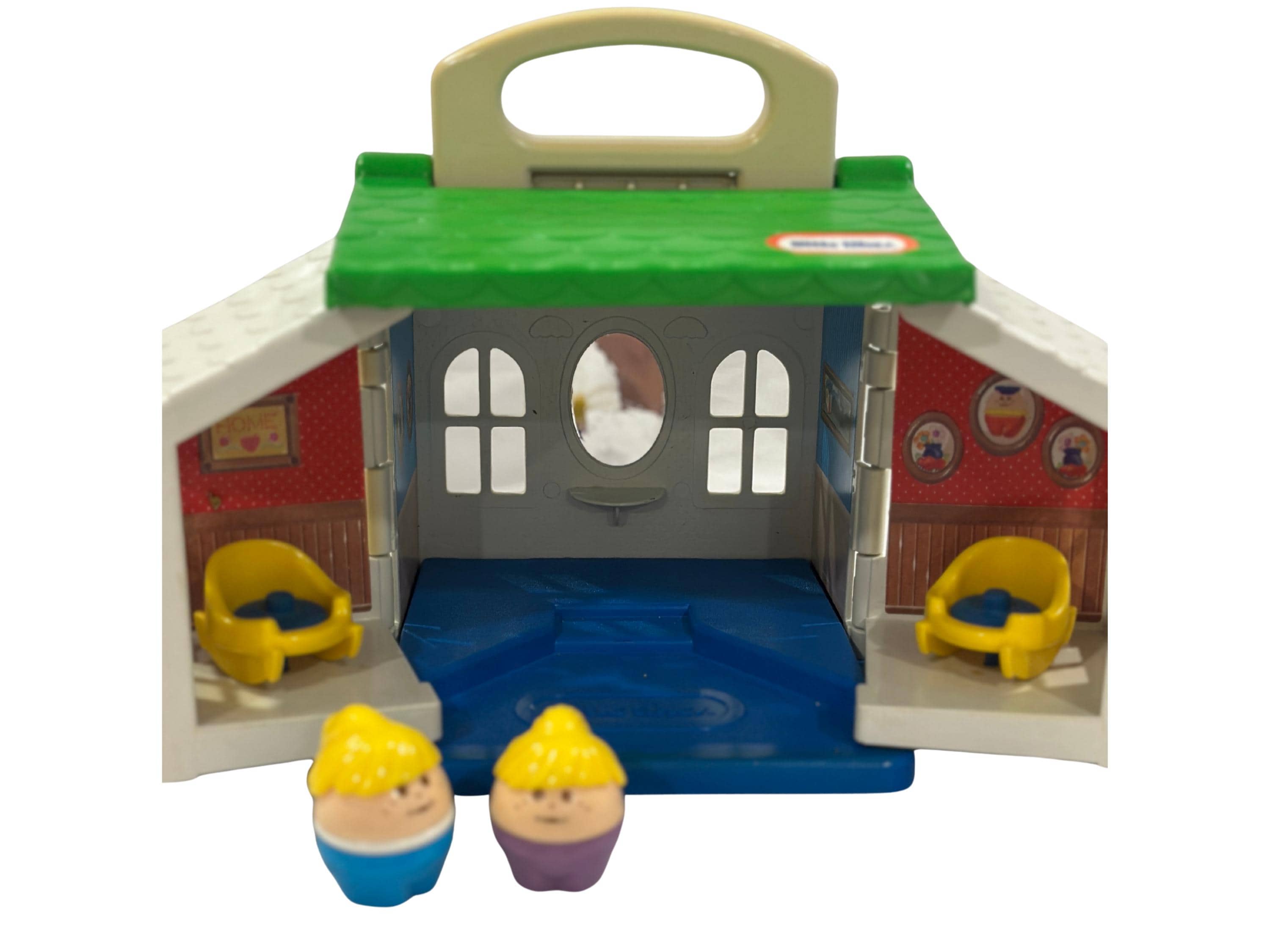 Vintage little tikes mini dollhouse: 1990s carry case with figures