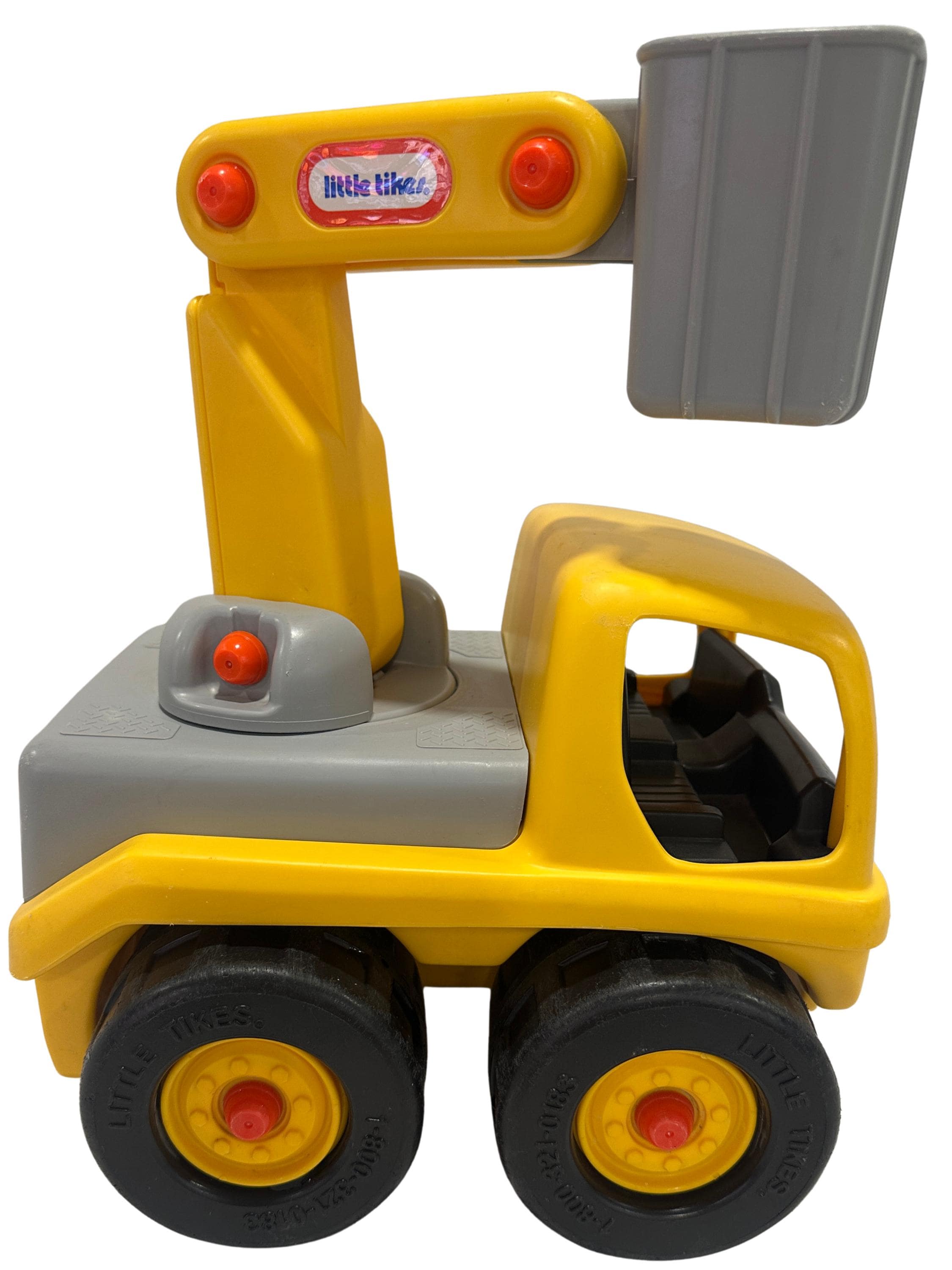 Vintage little tikes cherry picker boom construction truck | 1991 usa made | classic yellow toy vehicle | retro kids toy