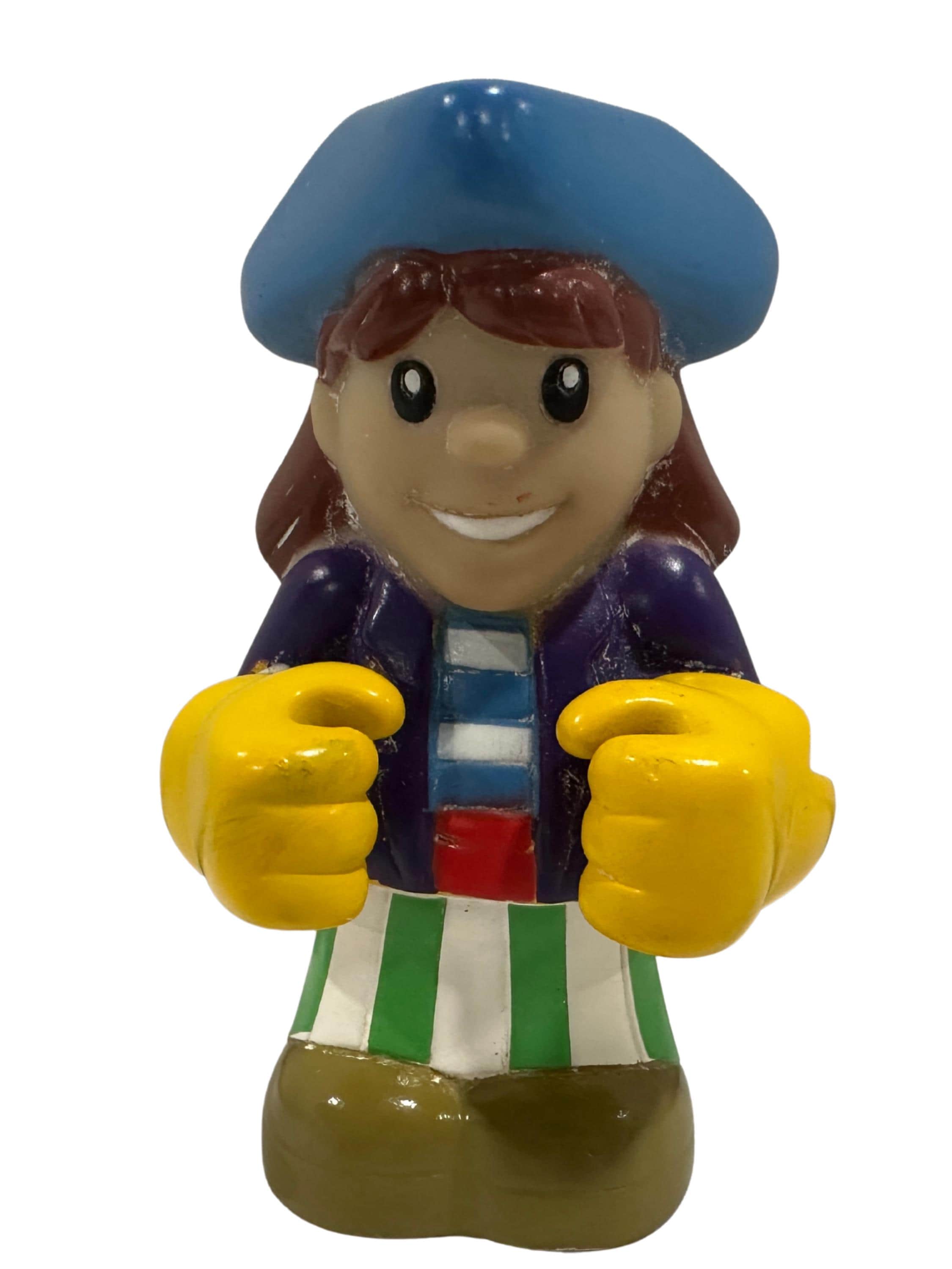 Vintage little tikes pirate figure 1990s – blue hat, striped pants – pirate ship accessory