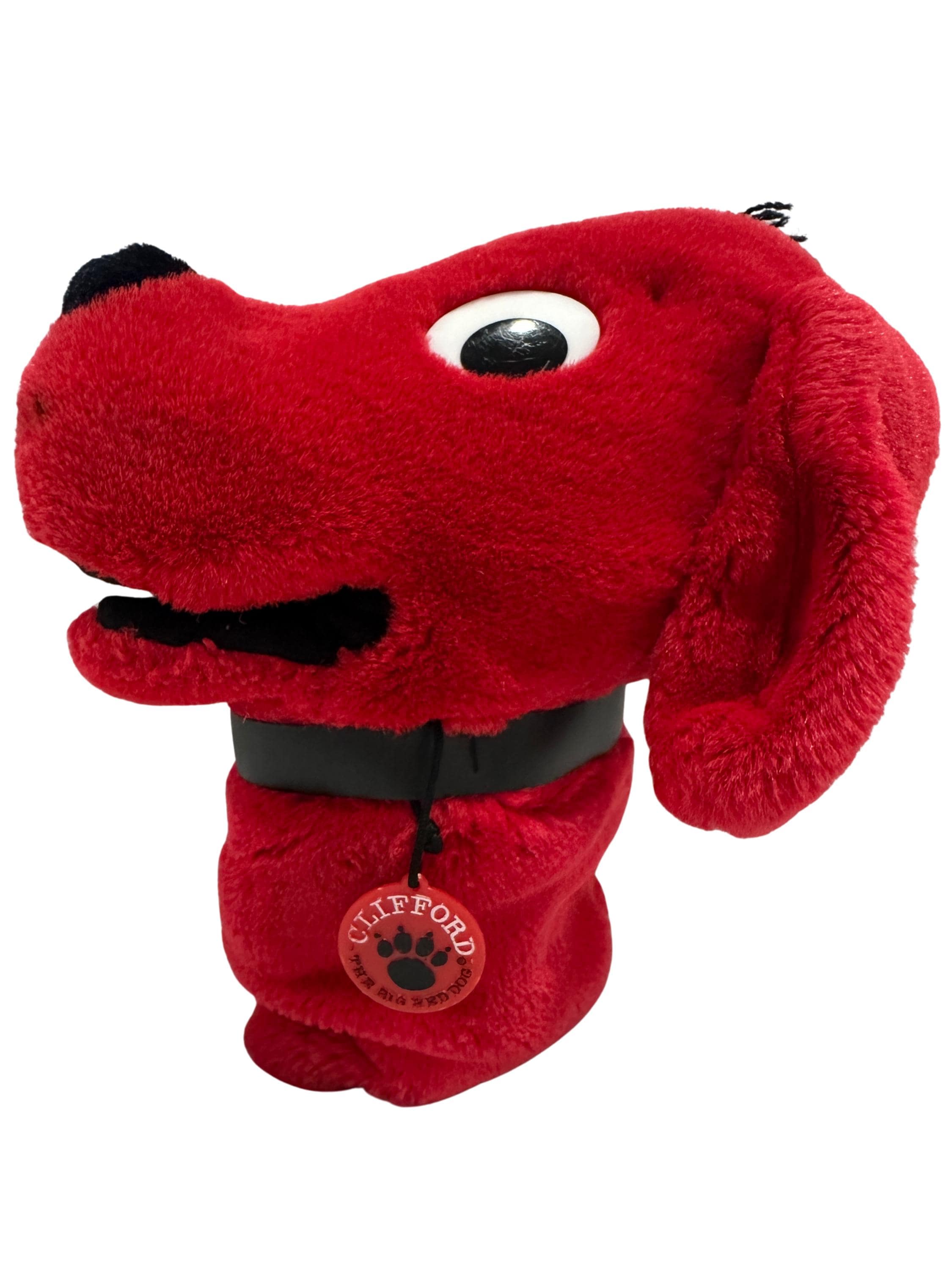 Vintage 1990 clifford the big red dog hand puppet by dakin | classic storybook plush puppet