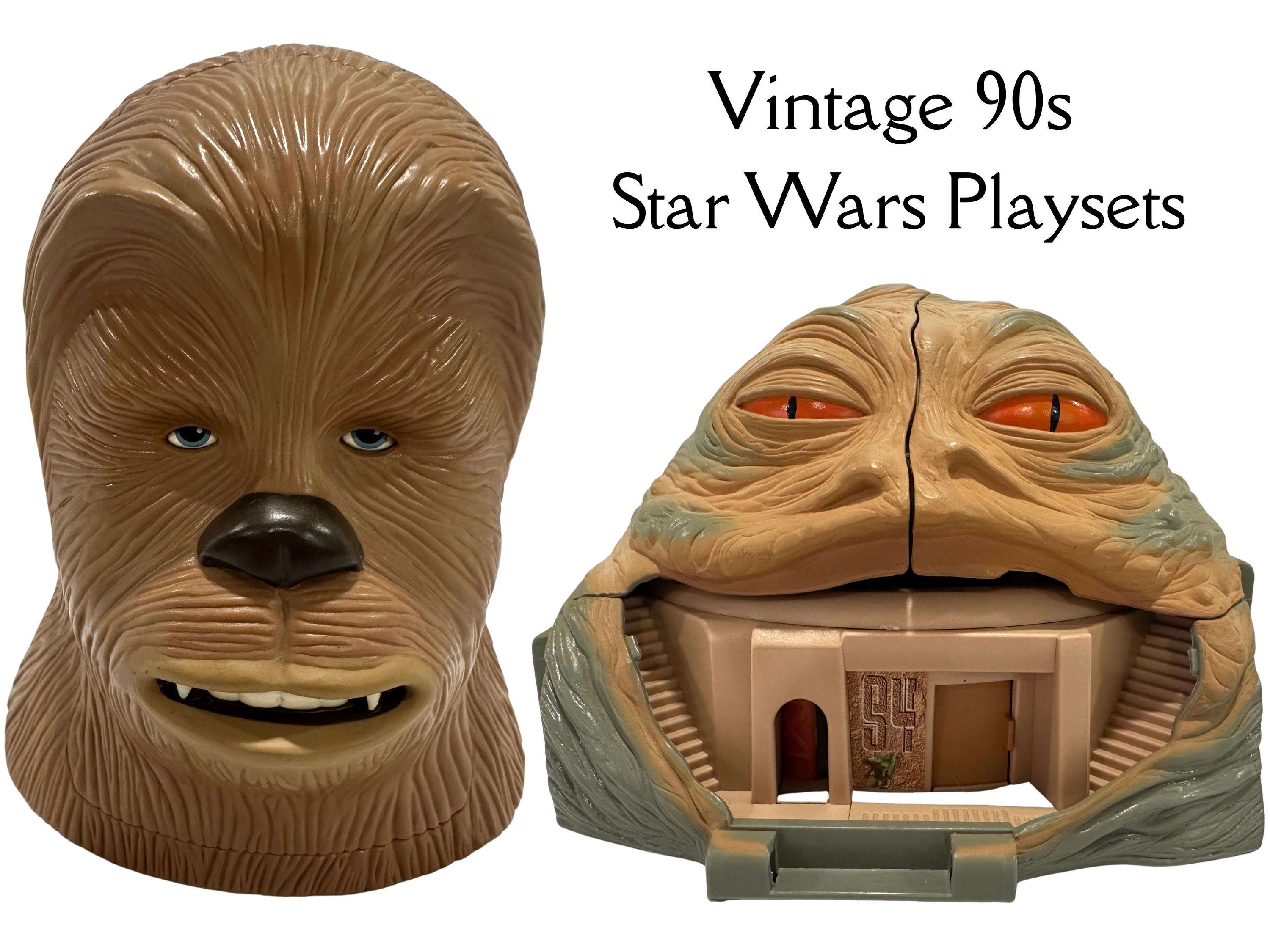 Vintage 90s star wars chewbaca and jaba the hutt micro playsets - choose your own