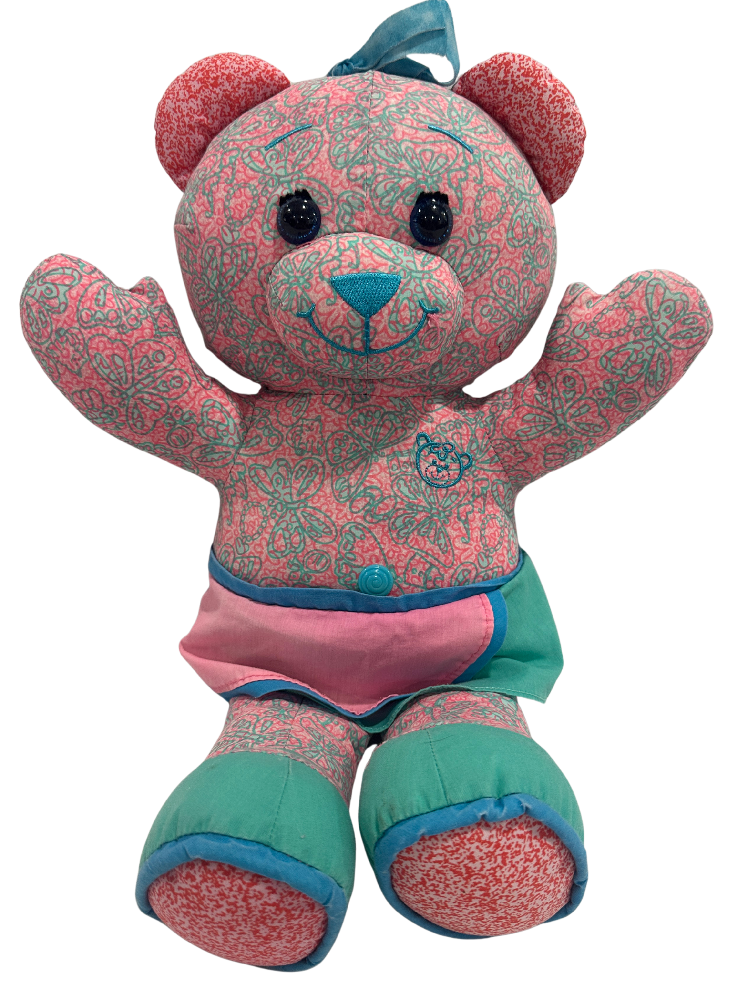 Vintage 2005 doodle bear plush doll with skirt, play along toy