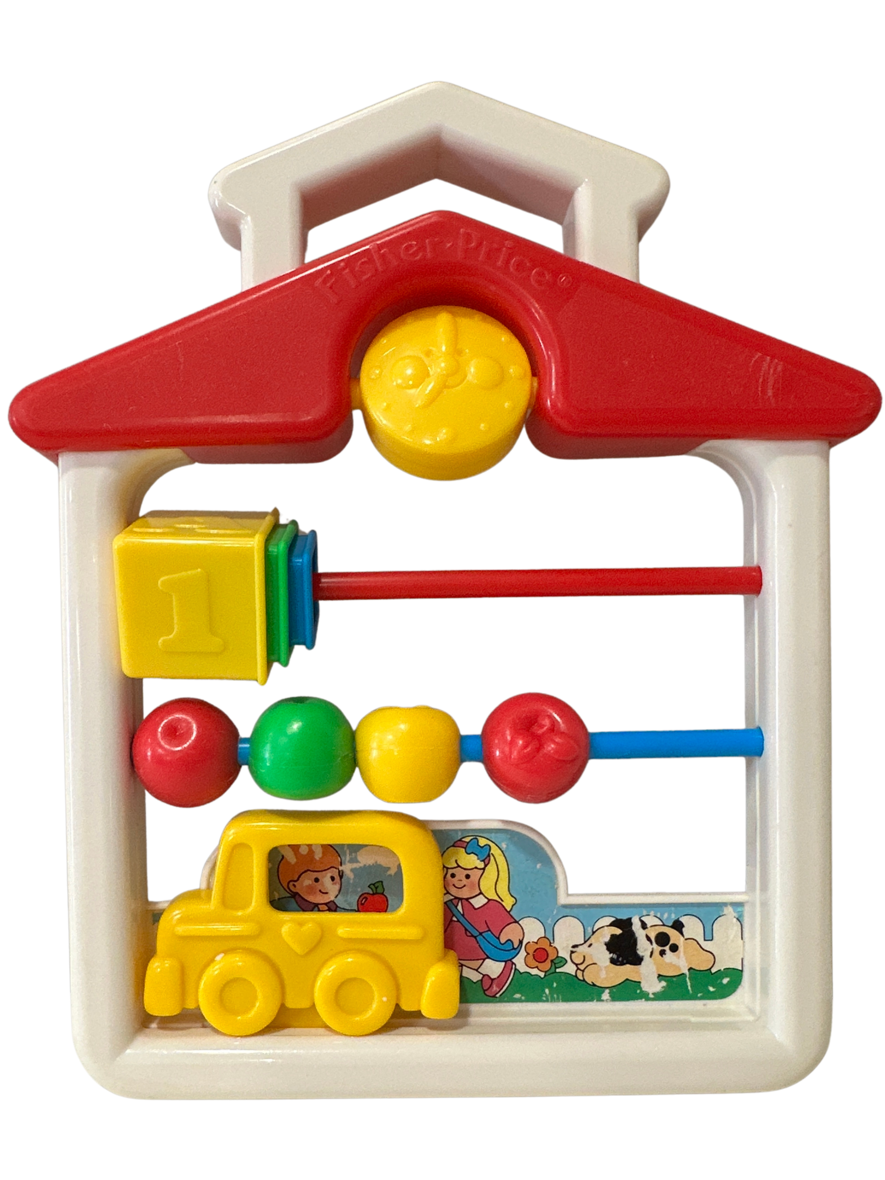 Retro Fisher Price Activity Panel House Toy 1991 Preschool Montessori Busy Board