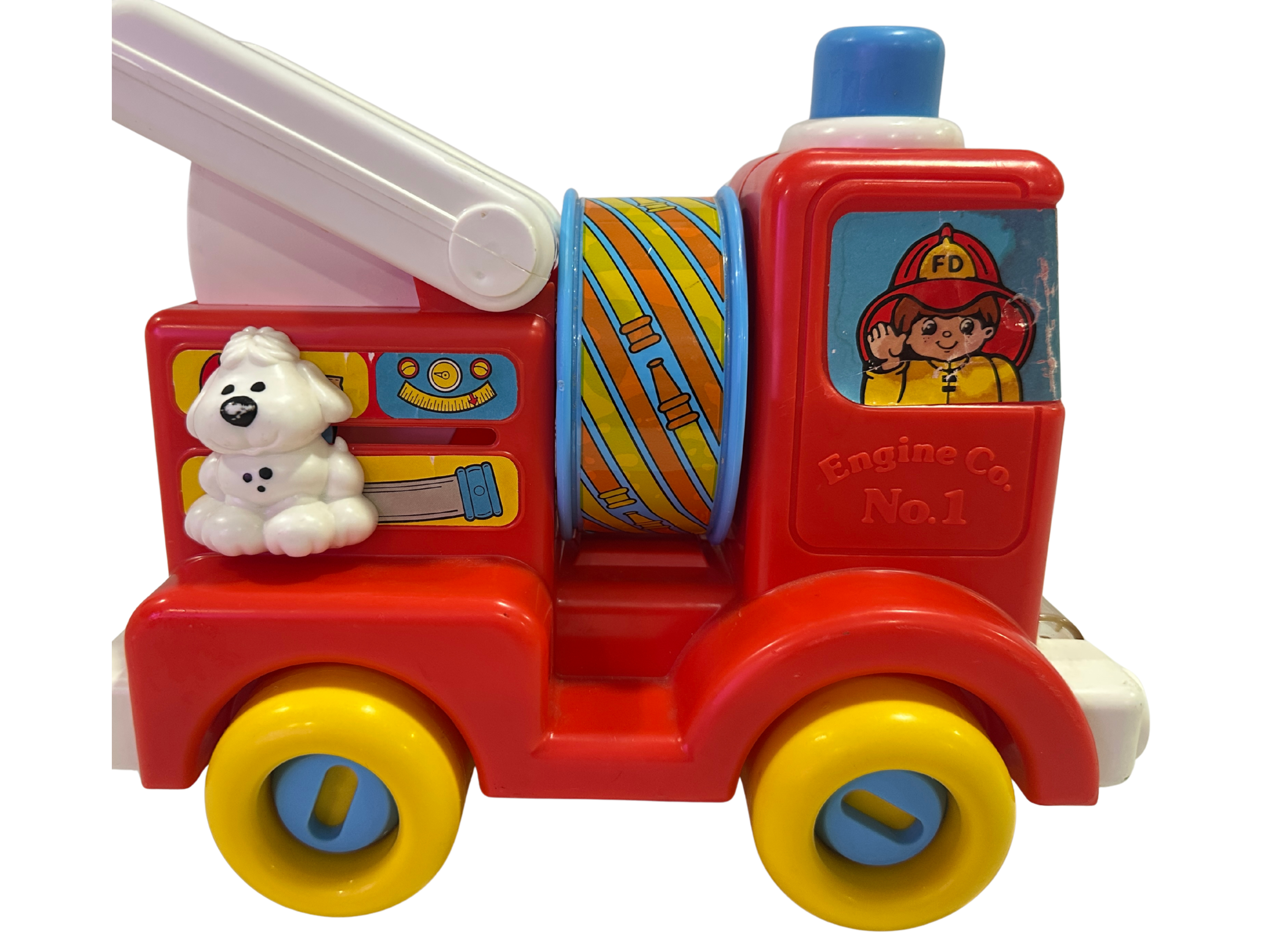 Vintage playskool fire truck toy | preschool fire engine | classic playskool vehicle | toddler push toy