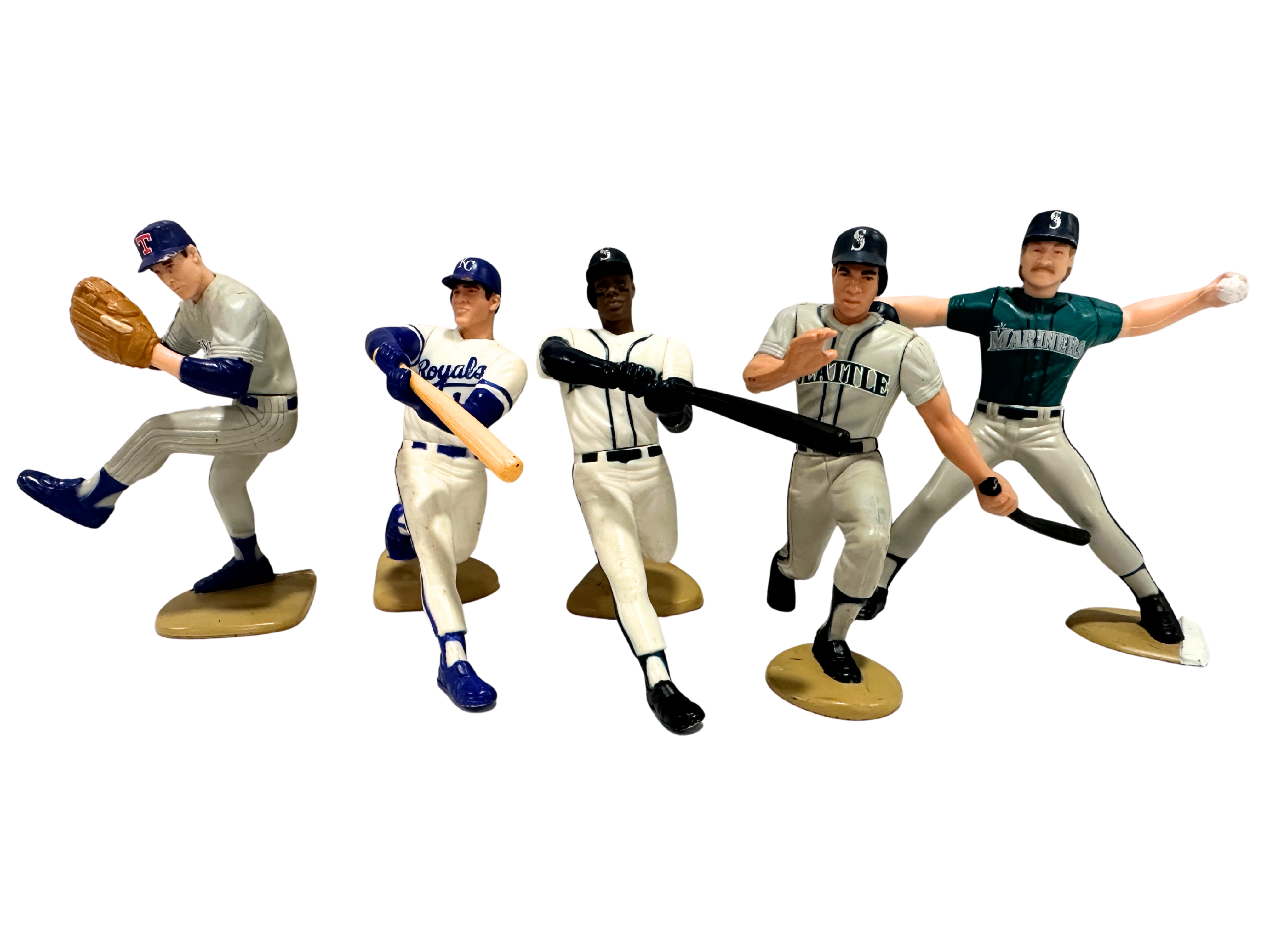 Vintage kenner mlb baseball figurines lot | ken griffey jr randy johnson nolan ryan | 1990s baseball decor