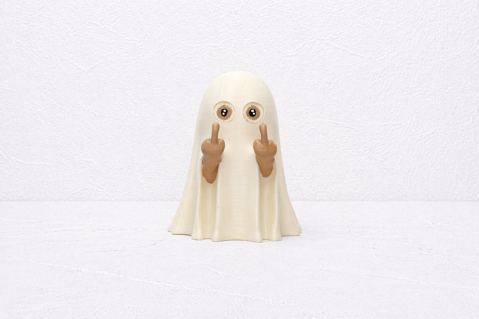 3D Printed Middle Finger Ghost – Bold Handmade Statement Piece