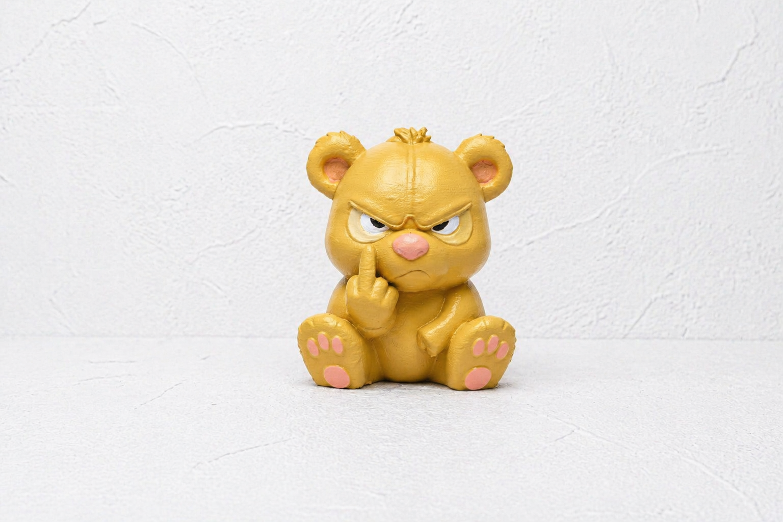 Grumpy Bear Middle Finger – 3D Printed Collectible