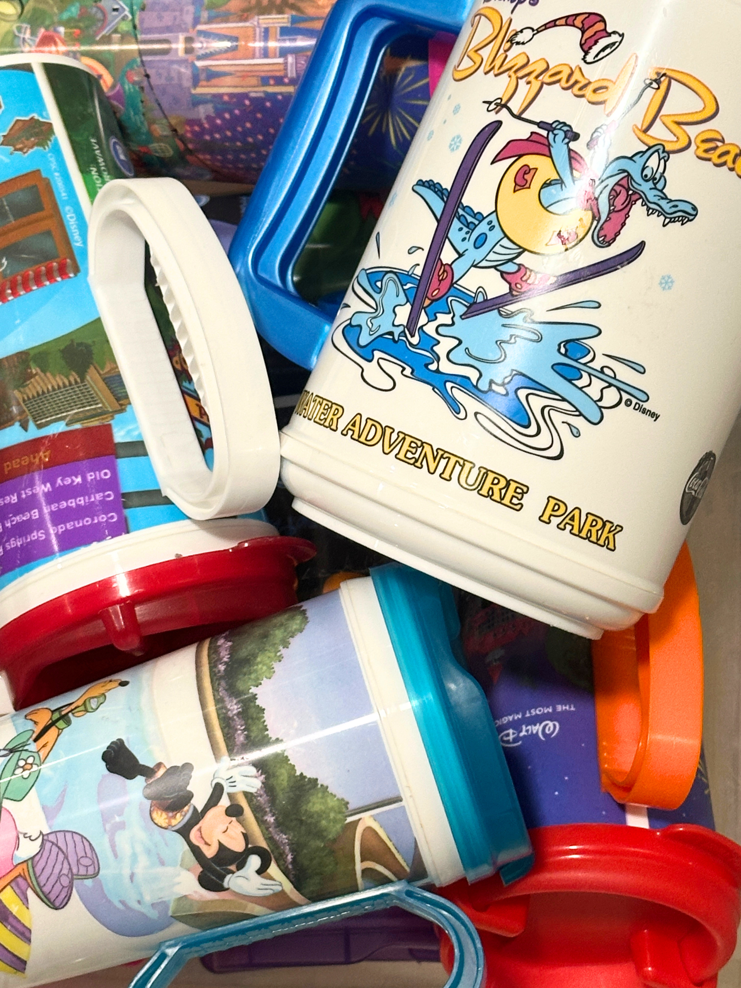 Vintage Walt Disney World Resort Parks Refill Souvenir Mugs Lot