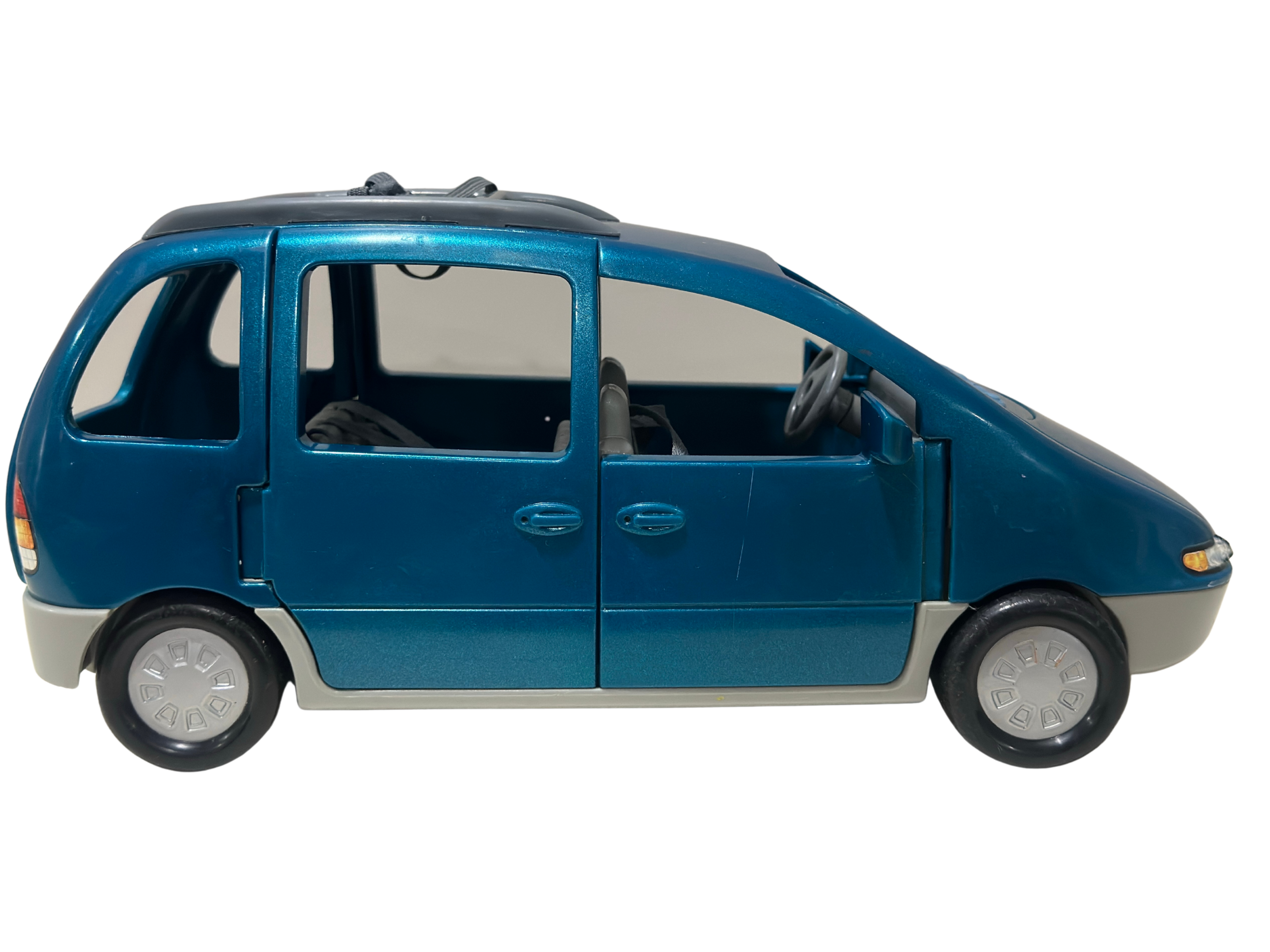 2000 Fisher Price Loving Family Van Teal Minivan Working Sound MISSING DOOR
