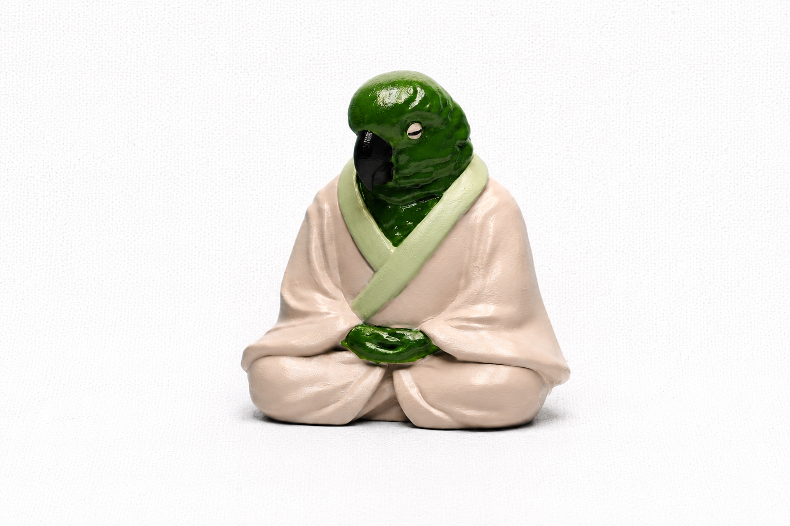 Meditating Parrot Statue | Custom 3D Printed Zen Bird Décor Gift