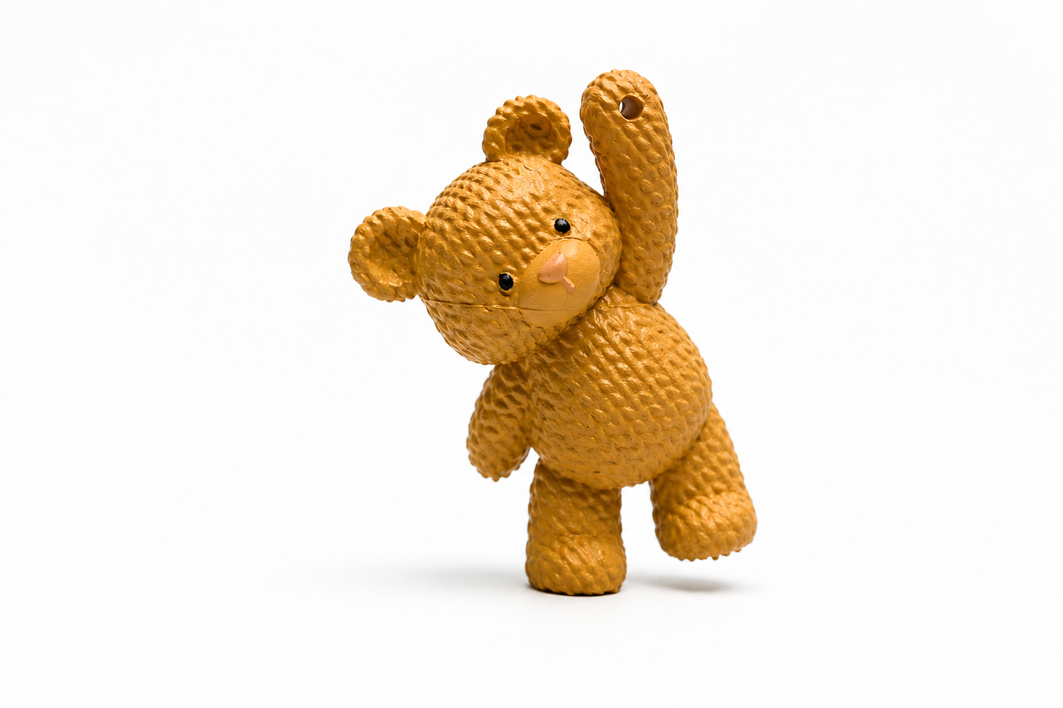 Cute Teddy Bear Keyring | Handmade 3D Printed Bear Charm | Custom Bag & Key Accessory