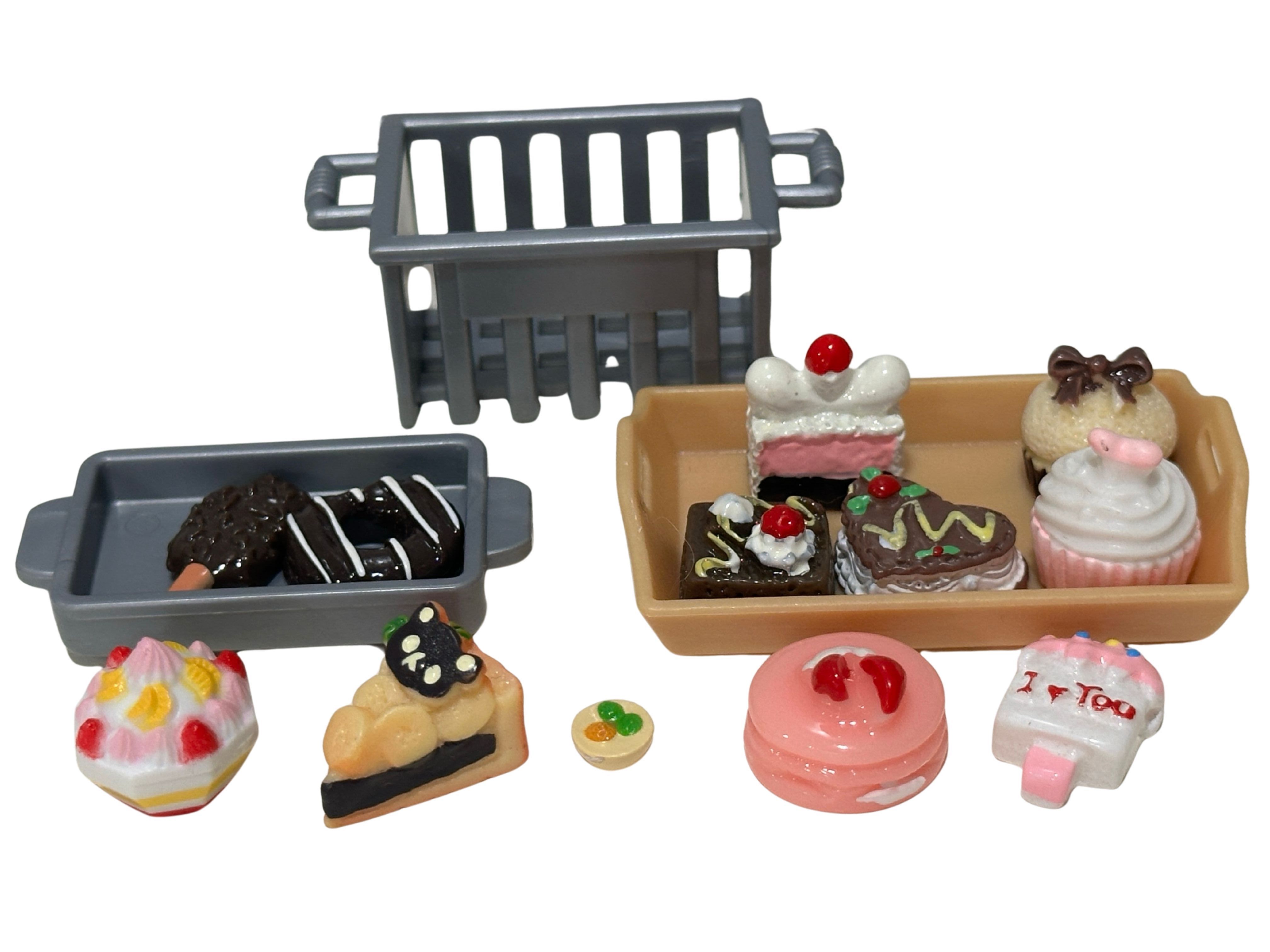 Miniature Dessert and Bakery Accessories Lot Miniature Cakes Cupcakes Sweets for Calico Critters & Dollhouses