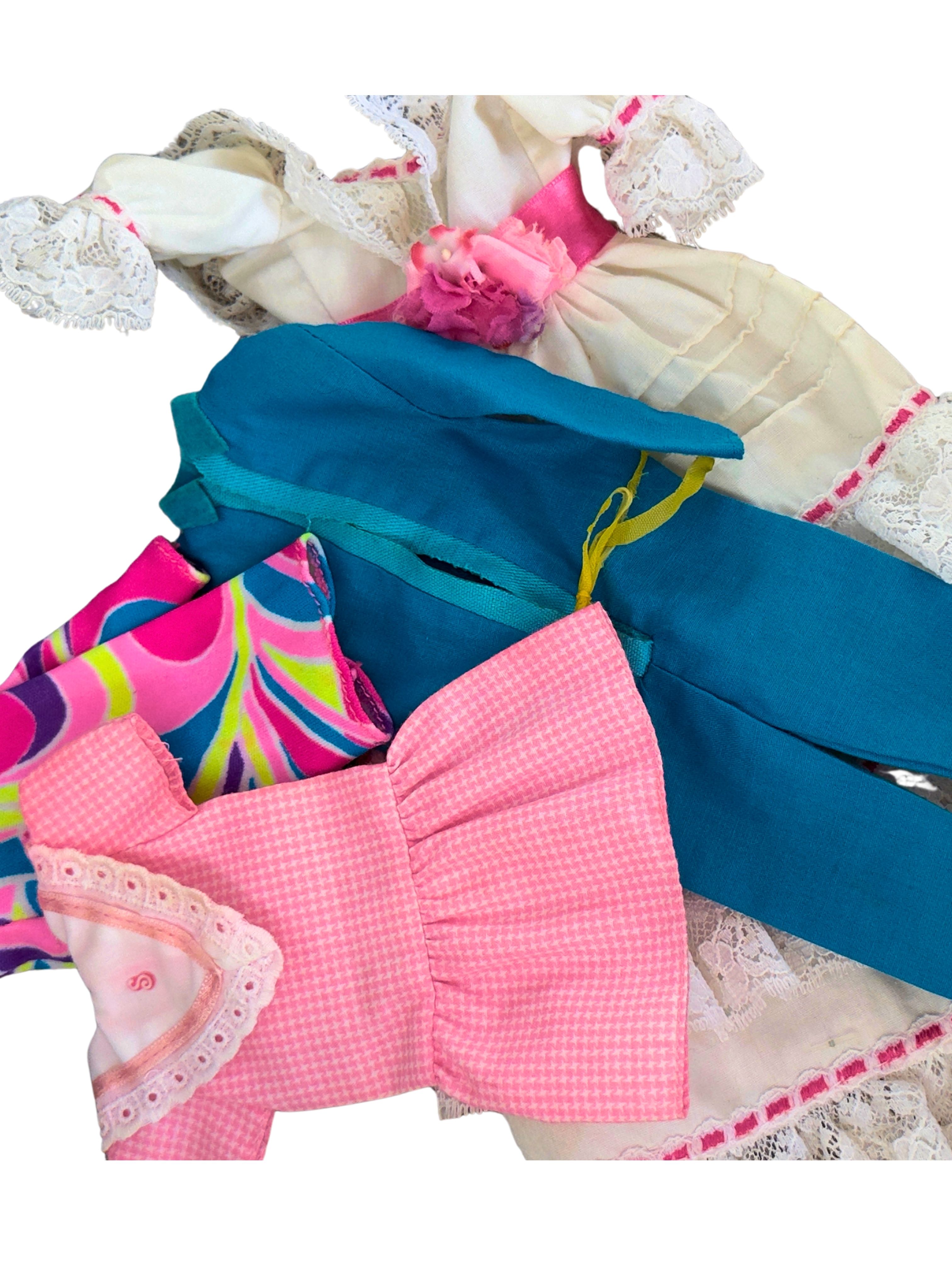 Choose Your Own Vintage Barbie Clothes | 1980s Barbie Jumpsuit, 1991 Totally Hair Dress, 1985 Skipper Dress, 1996 Puerto Rican Barbie Gown