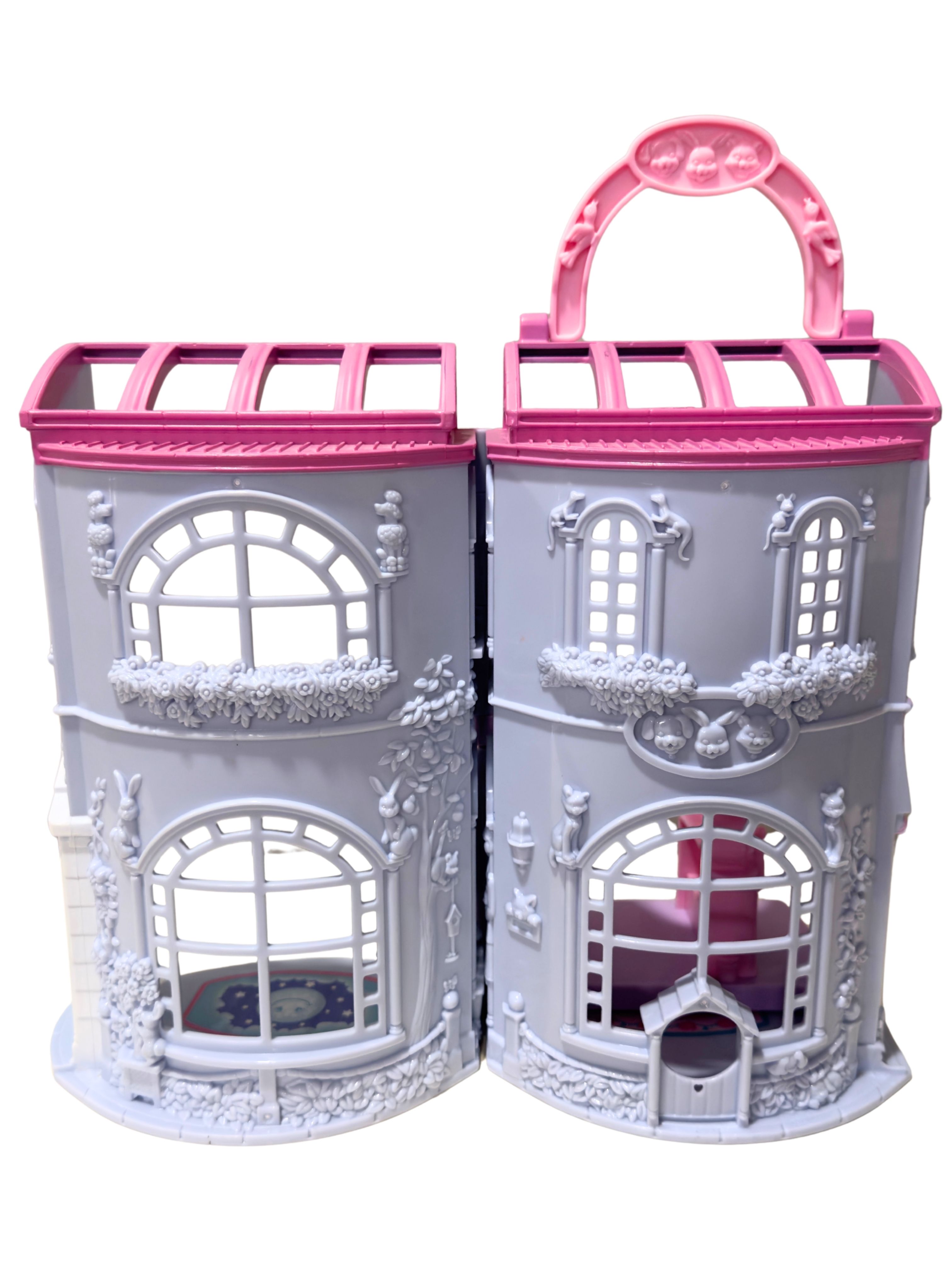 Vintage Fisher-Price Sweet Streets Pet Parlor Playset | Folding Dollhouse Animal Grooming Shop | Complete Building