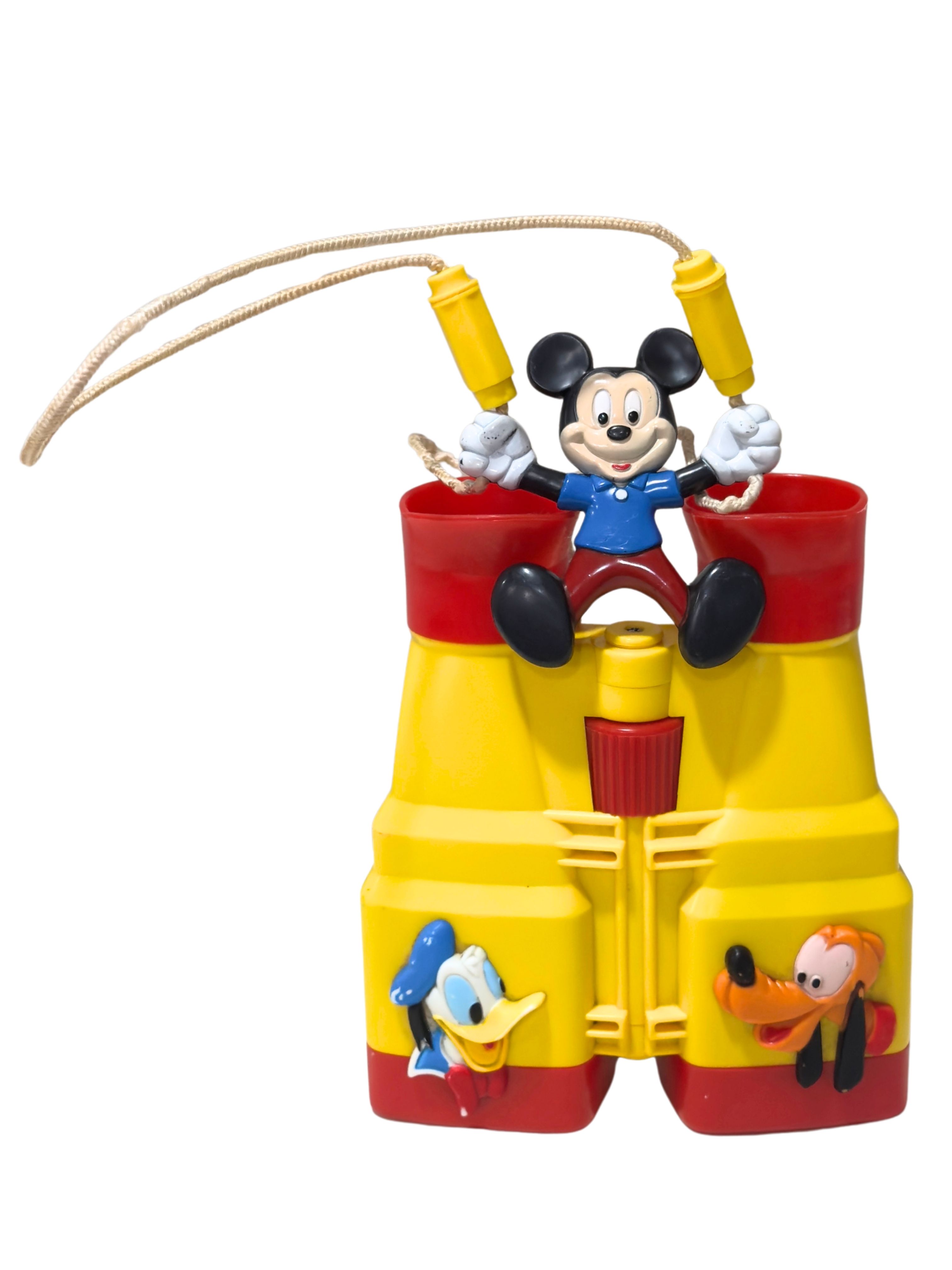 Vintage ILCO Disney Mickey Mouse Binoculars Jump Rope Toy 1980s Donald Duck Pluto Walt Disney Licensed Made in Thailand