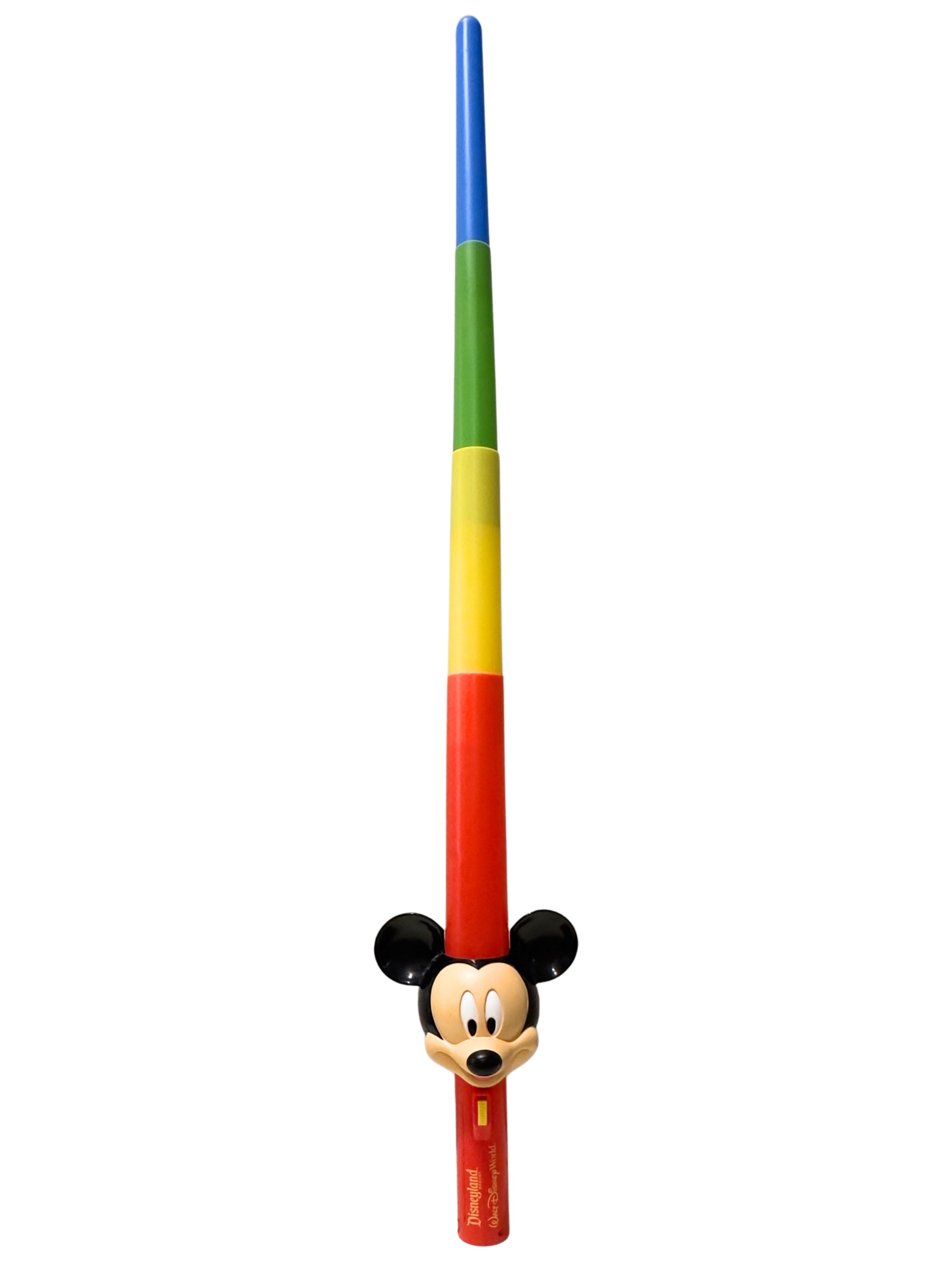 Vintage Disney World Mickey Mouse Light Up Glow Wand Rainbow Flashlight Disneyland Souvenir Toy Tested Works Read Description