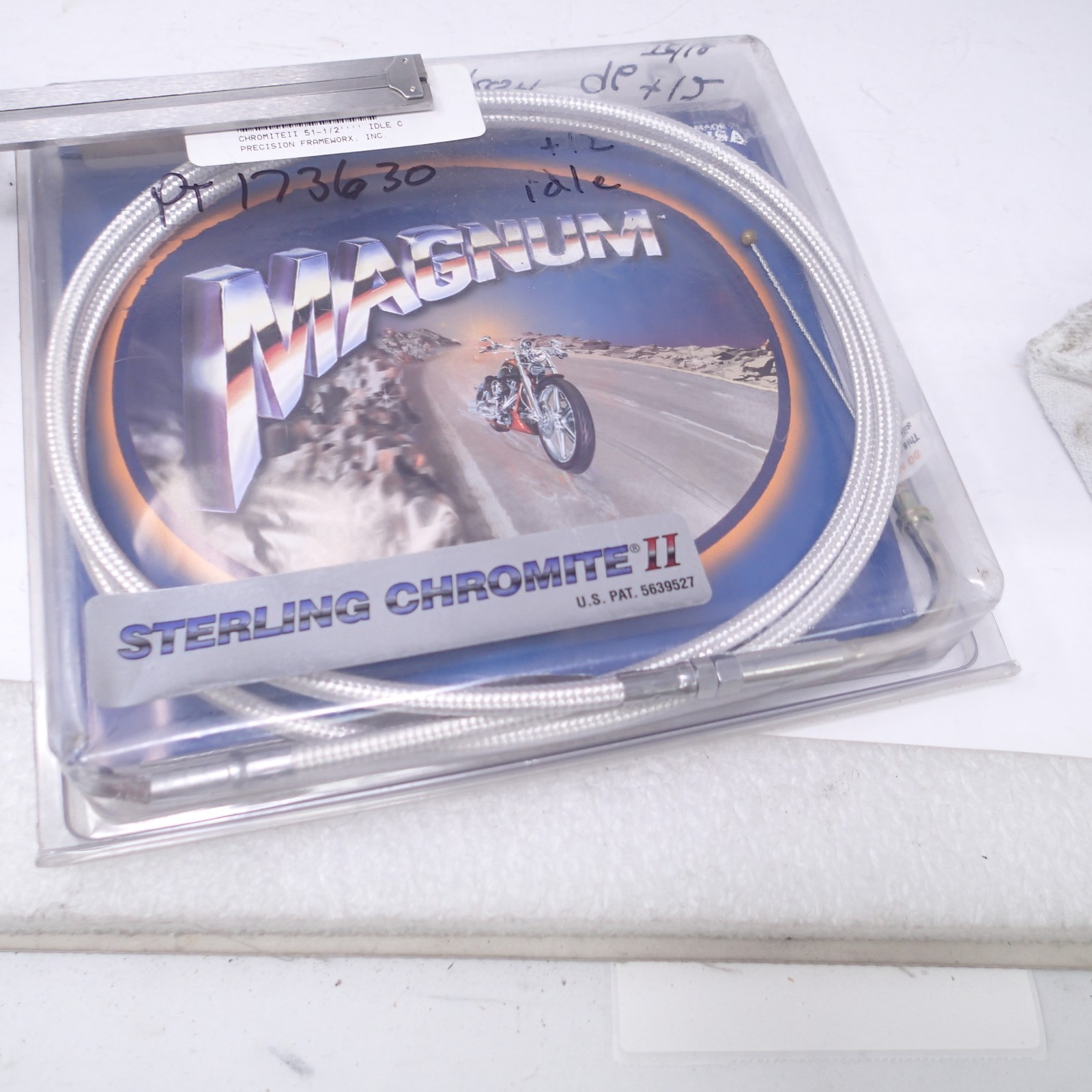 Magnum Chromite II 51-1/2" Braided Idle Cable for Harley Davidson  0651-0228