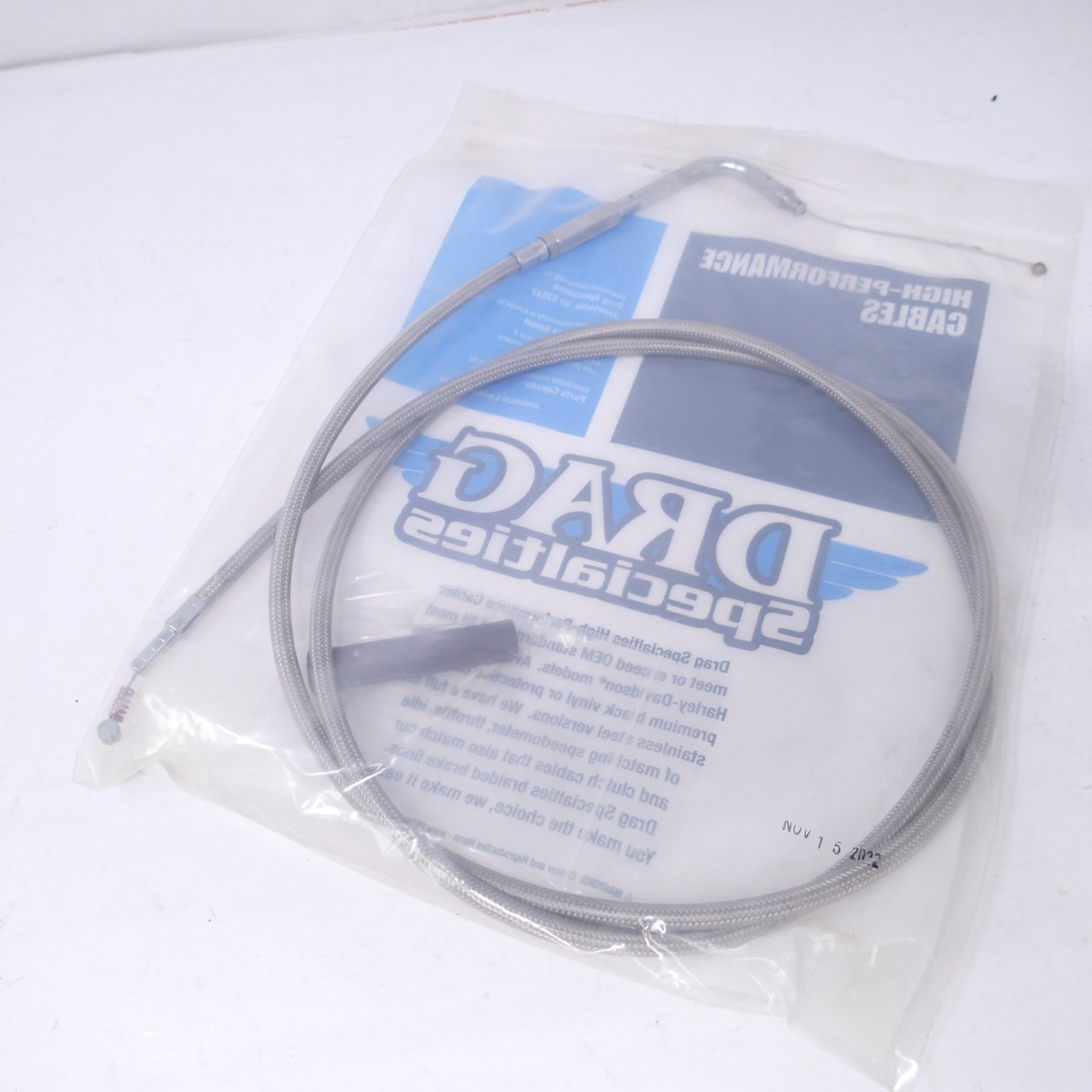 Drag Specialties 0651-0628 Stainless Braided Idle Cable 58" 5342158B