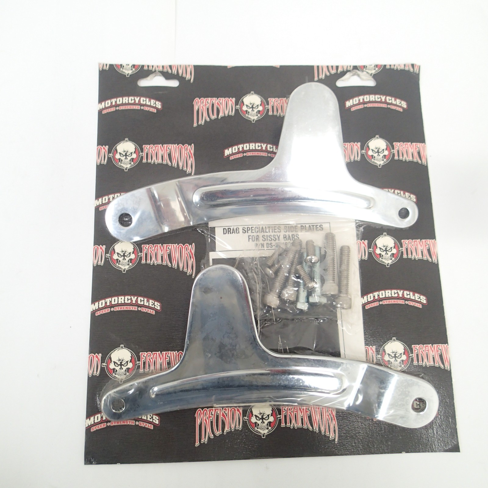DRAG SPECIALTIES SISSY BAR SIDE PLATES FOR 79-93 XL U OF M PAIR DS-263621